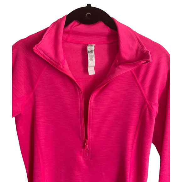 Under Armour ColdGear Fitted Pullover XS Pink Quarter-Zip Thumbholes - Picture 12 of 14